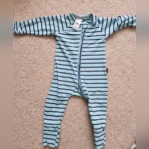 Bonds 3-6month Wondersuit Zip Up Sleep and Play Blue Stripes